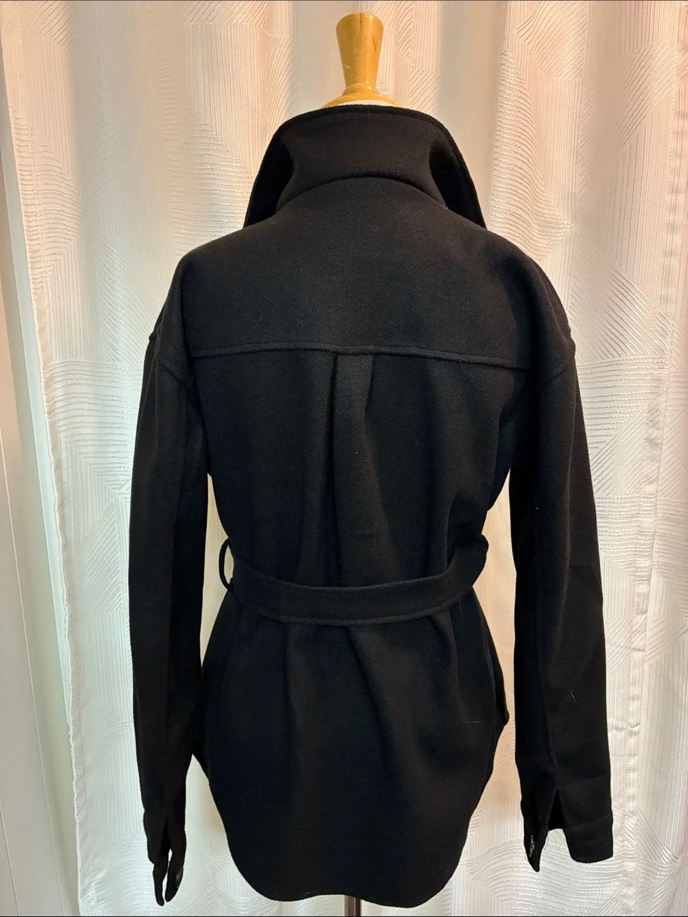 Black Belted Trench Coat for Women